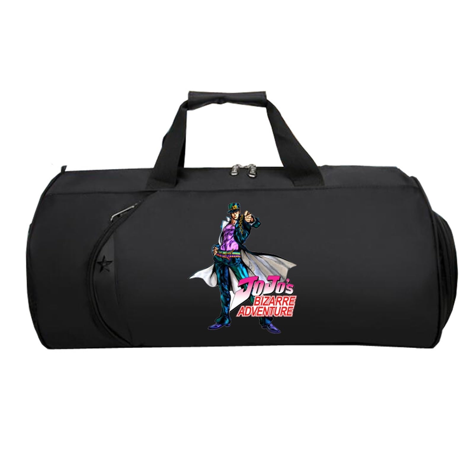 Jo-Jo's Bizar-re Adventu-re Sporttasche Klein, Groß Wasserdicht Sporttasche, HandgepäCk Unisex G.ym Wochenendtasche Flugzeug(Black 9)