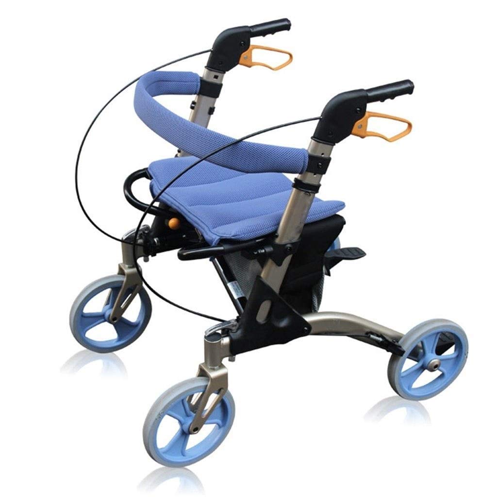 Standard Walker mit Rollen, faltbarer Walker, Einkaufswagen für ältere Menschen, Rehabilitations-Walker, Walker-Geschenk Comfortable anniversary