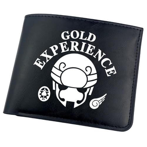 RYNDEX Jo-Jo's Bizar-re Adventu-re Anime-Geldbörsen, Cartoon-Druck Geldbörse Klein, PU-Leder Geldbörse Brieftasche Wallet(Color:Black 5)