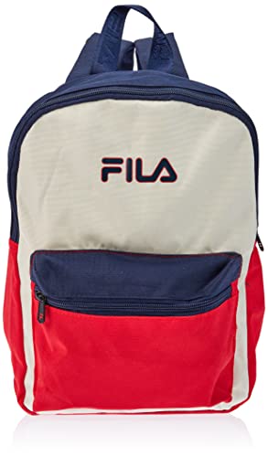 FILA Unisex Kinder Bury Small Easy Backpack-Medieval Blue-Antique White-True Red-OneSize Rucksack