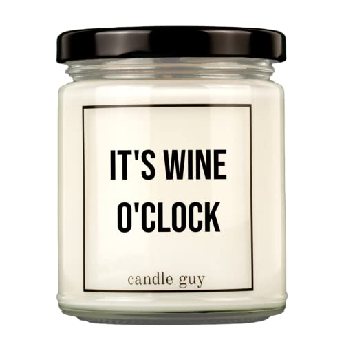 candle guy Duftkerze | It's wine o'clock | Handgemacht aus 100% Sojawachs | 70 Stunden Brenndauer