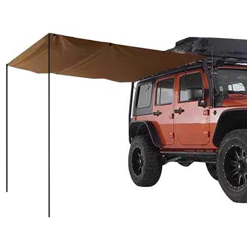 Auto Vorzelt Camping, Outdoor-Markise, tragbare Auto-Markise for Camping, Bergsteigen, Angeln(Brown,Small)