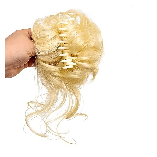 Haarteil Synthetische Chignon-Krallen-Clip-in-Haarteile for unordentliche Dutts, gewellte, lockige Chignon-Haarverlängerungen, zerzauste Hochsteckfrisur-Haarknoten, Pferdeschwanz-Haarteile mit Clip fo