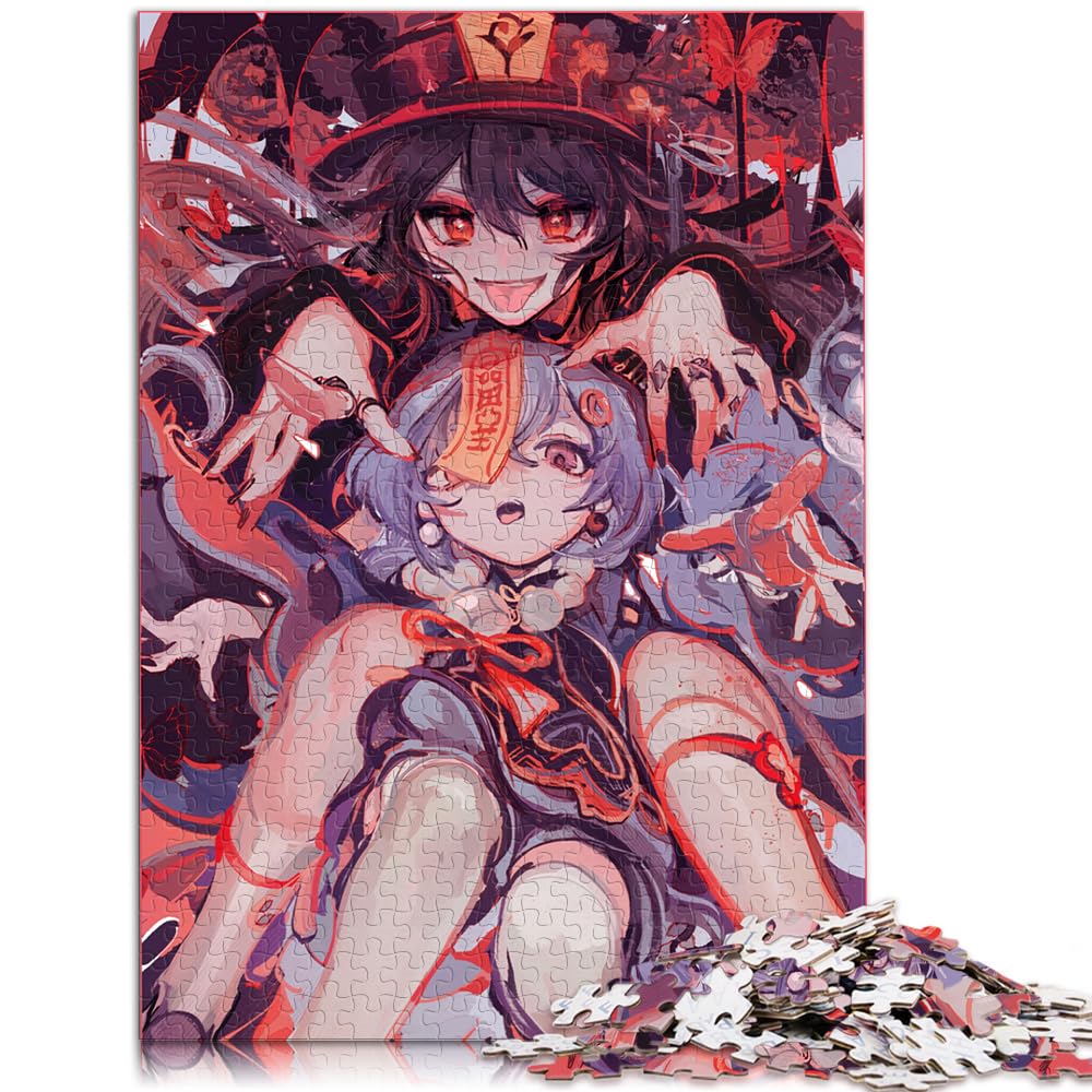 Puzzle Genshin Impact Qiqi 1000-teiliges Holzpuzzle für Erwachsene ganze Familie und die 1000 Teile (50 x 75 cm)