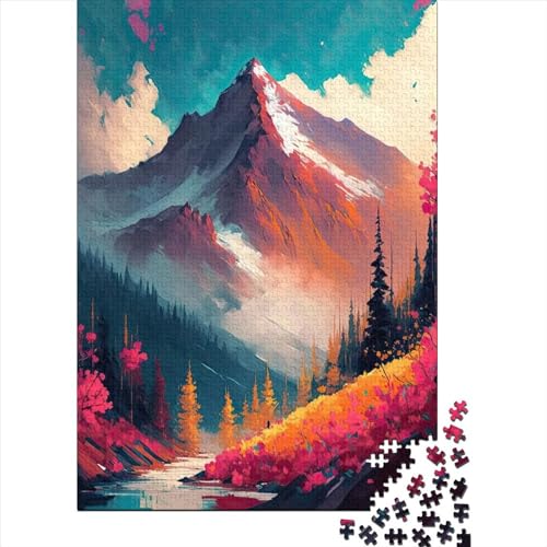 Majestic Mountain Puzzles für Erwachsene und Teenager, 1000-teiliges Puzzle für Erwachsene und Jugendliche Stressabbau-Puzzles zum Zeitvertreib zu Hause, 75 x 50 cm