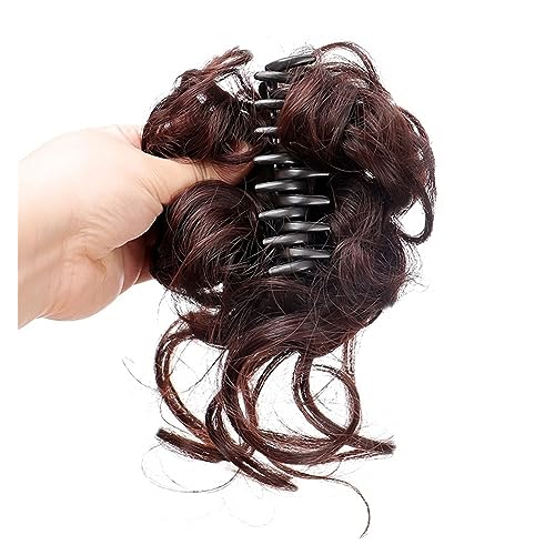 Haarteil Synthetische Chignon-Krallen-Clip-in-Haarteile for unordentliche Dutts, gewellte, lockige Chignon-Haarverlängerungen, zerzauste Hochsteckfrisur-Haarknoten, Pferdeschwanz-Haarteile mit Clip fo