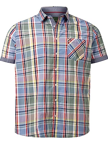 Charles Colby Herren Kurzarm Kurzarmhemd Duke Tutham blau 2XL (XXL) - 45/46