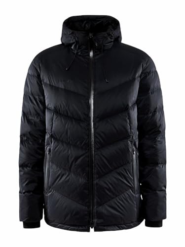 Craft ADV EXPLORE DOWN JACKET | Herren Daunenjacke XXL | Black | Verstellbare Kapuze und hohem Kragen | Wasserabweisende Winterjacke Herren | winddichter Daunenparka Herren Winter