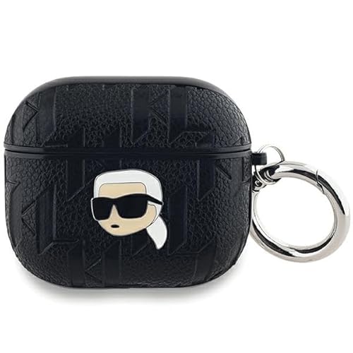 CG Mobile Karl Lagerfeld KLA3PGKIPK Hülle für AirPods 3 Schwarz Monogram Karl Head