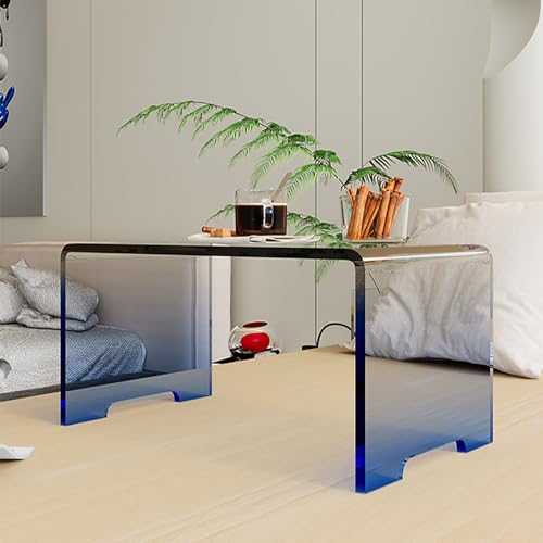 Yqyc Schicker Beistelltisch aus Acryl, Nachttisch, Farbenfroher Beistelltisch, Beistelltisch für Wohnzimmer, Büro, Flur, Schlafzimmer(Blue)