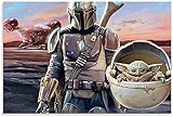 5d Diamond Painting Diamant Bilder FüR Erwachsene Und Kinder Star Wars Mandalorianer-Puzzle DIY Kreuzstich Arts Craft Kristall Strass Stickerei 23.6"x35.4"(60x90cm) Kein Rahmen