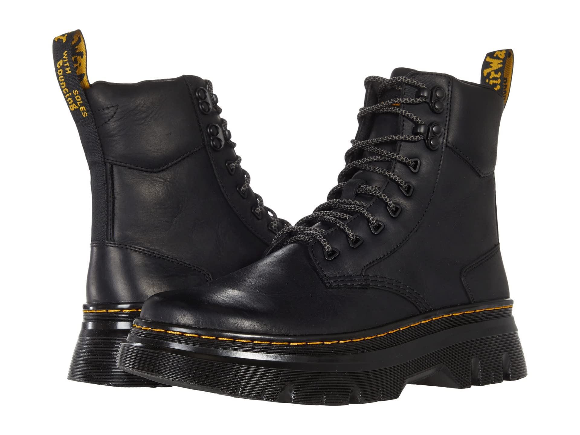 DR MARTENS 8 Eye Boots, Black Wyoming, 42 EU