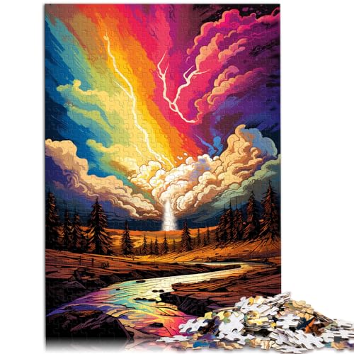 Puzzle für den farbenfrohen Yellowstone-Nationalpark, Puzzle für Erwachsene, 1000-teiliges Puzzle, Holzpuzzle, lustiges Puzzle für die ganze Familie, 1000 Teile (50 x 75 cm)