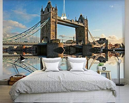 XLMING Bilder Von Der Tower Bridge 3D Tapeten Home Esszimmer Sofa Schlafzimmer Wohnzimmer TV Hintergrund-350cm×256cm