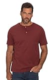 JP 1880 Herren Basic-Henley T-Shirts, Rost, XXL