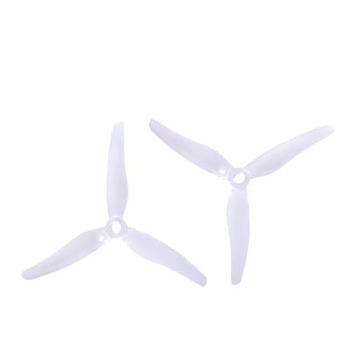 LSFWJP for Gemfan 8 stücke/4 Paar 51433 5 Zoll 3 Klinge/tri-Klinge Propeller Props CW CCW bürstenlosen Motor FPV Propeller for FPV Racing drohne (Color : 4 Pair Transparent)