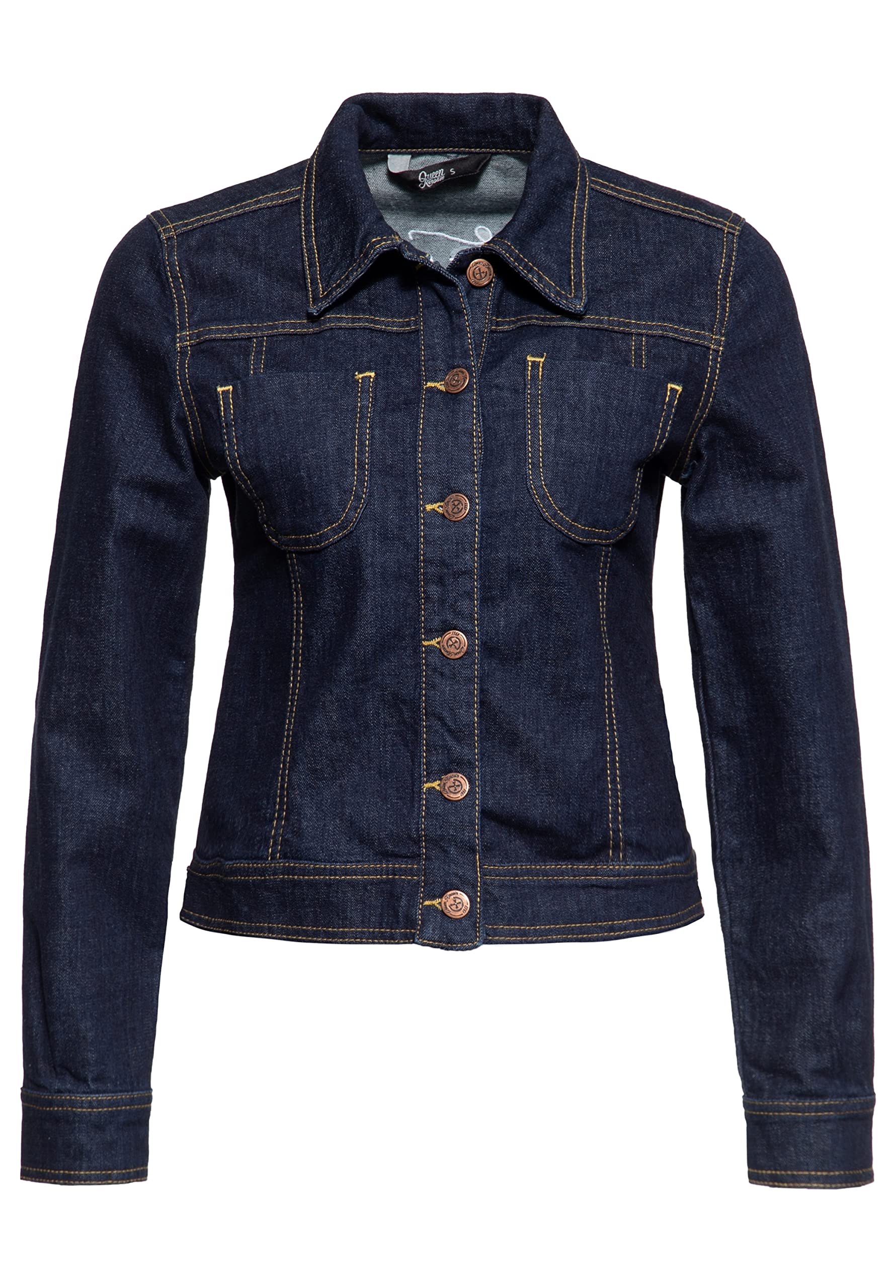 Queen Kerosin Damen Denim Workwear Jacke Rock'n'roll Rebel Queen