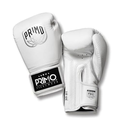 Primo Emblem 2.0 Boxhandschuhe - Leder (Weiss, 14 oz)