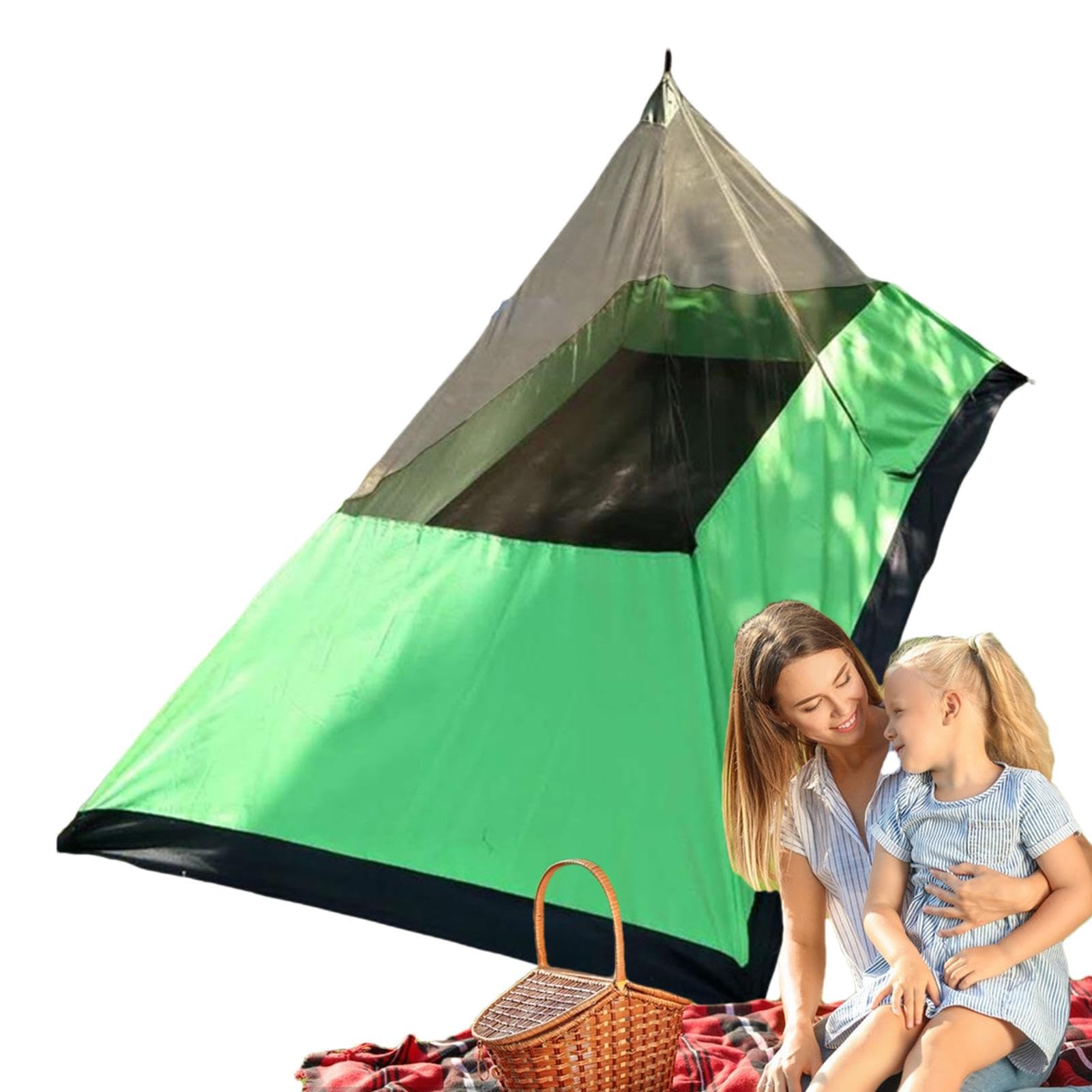 Bivy Zelt | Stangenloses Wanderzelt | Camping Baldachin Zelt, Rucksackzelt Wasserdicht, Sofortiges Dreieckzelt für Camping Wandern