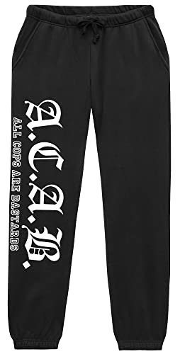 ACAB Herren Jogginghose | Freizeithose Hardcore MMA Fussball Ultras Sport Hose 1312 | M1 (XL)