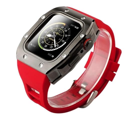 TONECY Schutzhülle für Apple Watch, Edelstahl, Schutzhülle für iWatch Serie 6, 5, SE, 44 mm, Modifikationsset, Zubehör