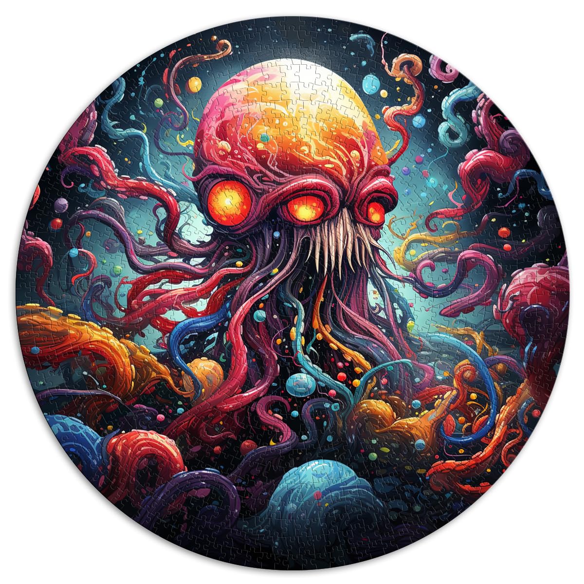 Puzzles als Geschenke, Weltraum-Oktopus-Puzzles für Erwachsene, 1000 Teile, 67,5 x 67,5 cm, Denksport-Puzzles, tolles