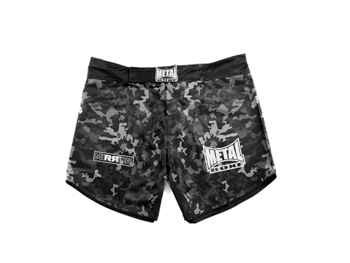 METAL BOXE Erwachsene, Unisex Mirror XXL MMA Shorts, Schwarz