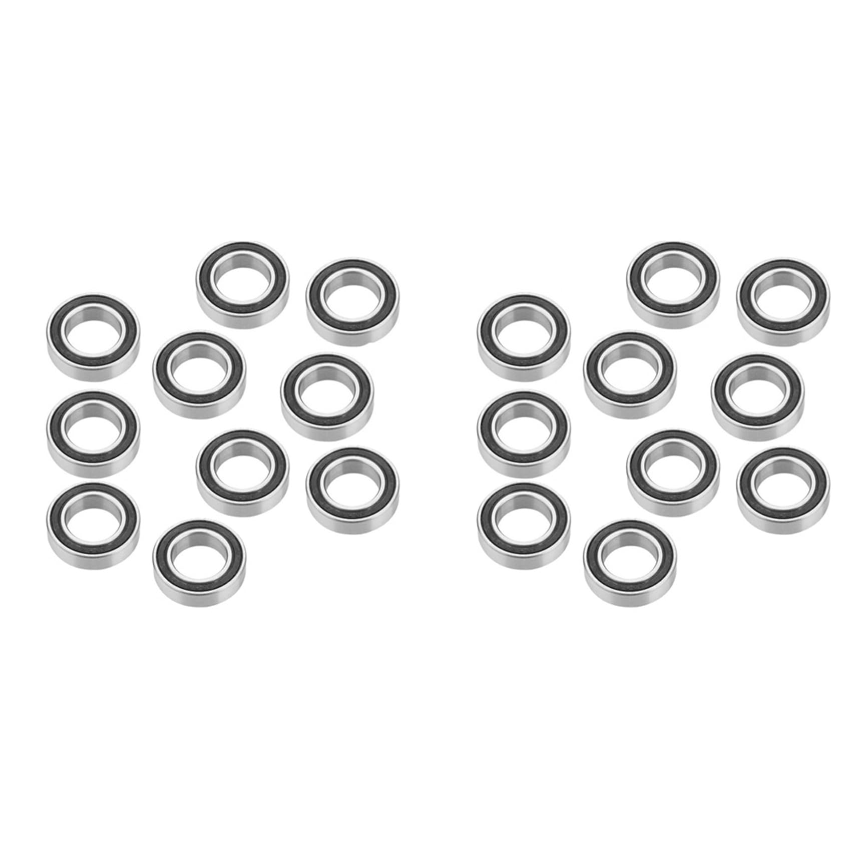 SICOSALT 20Pcs 15267- Gummiabgedichtetes Rillenkugellager 15X26X7mm Abgedichteter Radialkugelring Fahrrad Unteres Nabenlager