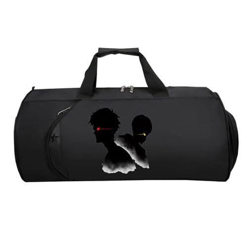 DEVIL.MAN HandgepäCk Tasche, Reisetasche Faltbar Kabinengepäck, Carry On Bag füR Urlaub Und Sport, Schwimmbad, Klinikaufenthalt Flugzeug(Black 8)