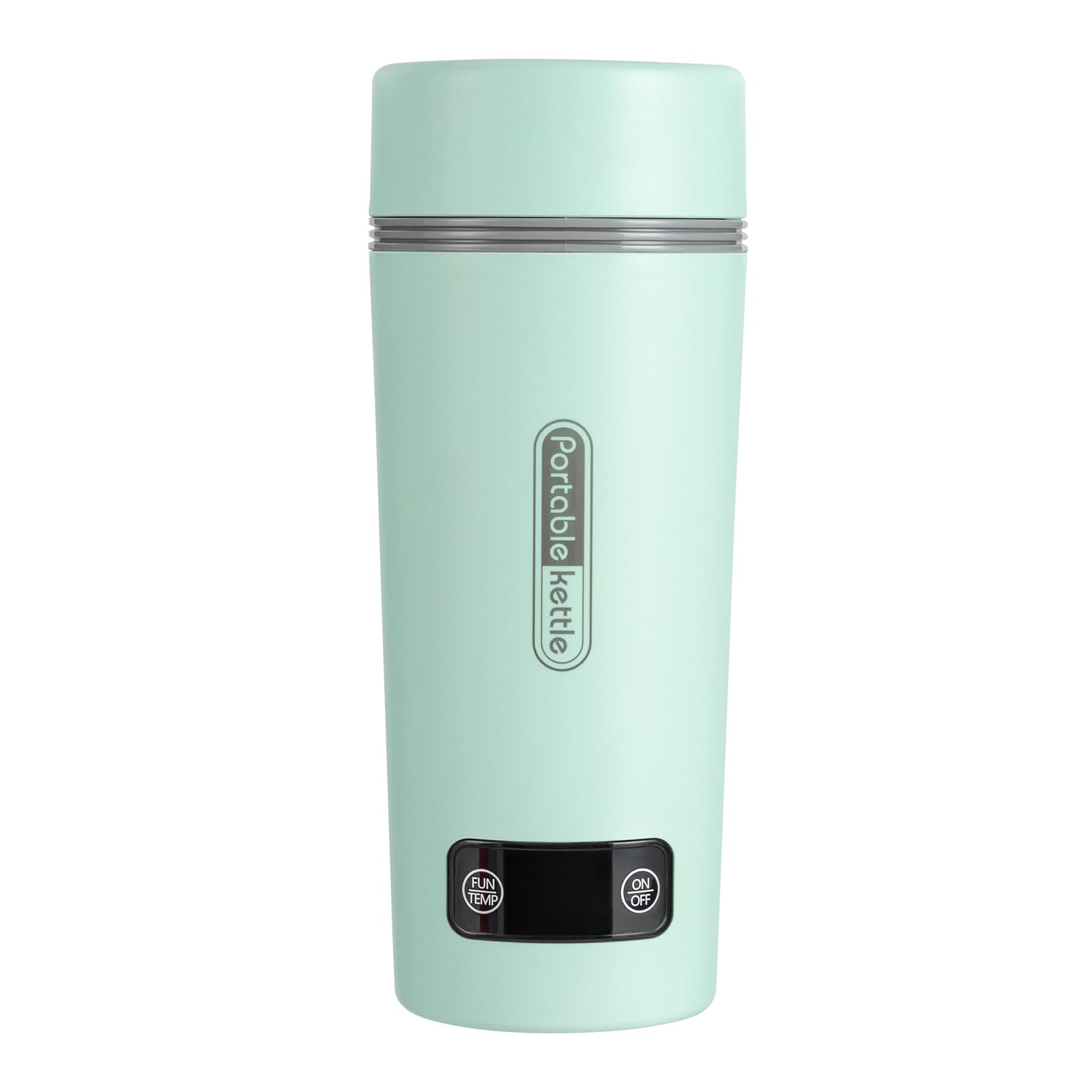 350ML Tragbare Wasserkocher 300W Kleiner Wasserkocher Thermobecher Heißwasser mit LED Display Geeignet für kochendes Wasser zum Warmhalten für die Zubereitung von Tee und zum Kochen von Milch (Grün)