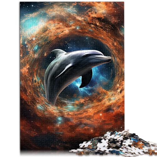 Puzzle für Puzzle Fantasietier Delfin 1000 Teile Puzzle für Erwachsene Holzpuzzle Wanddekoration Einzigartige Geburtstags 1000 Teile (50 x 75 cm)