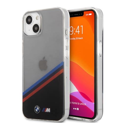 CG MOBILE BMW Hartschale für iPhone 13 Mini – Diagonal – Tricolor – Transparent