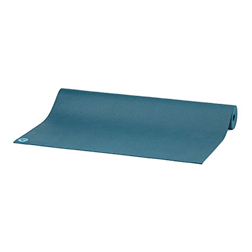 bodhi | Yogamatte RISHIKESH PREMIUM | Lang< 200 x 80 cm >Breit| XL Gymnastikmatte, rutschfest, groß & extra-stark, 4,5mm | Fitnessmatte, Ökotex 100, maschinenwaschbar, blau | Made in Germany