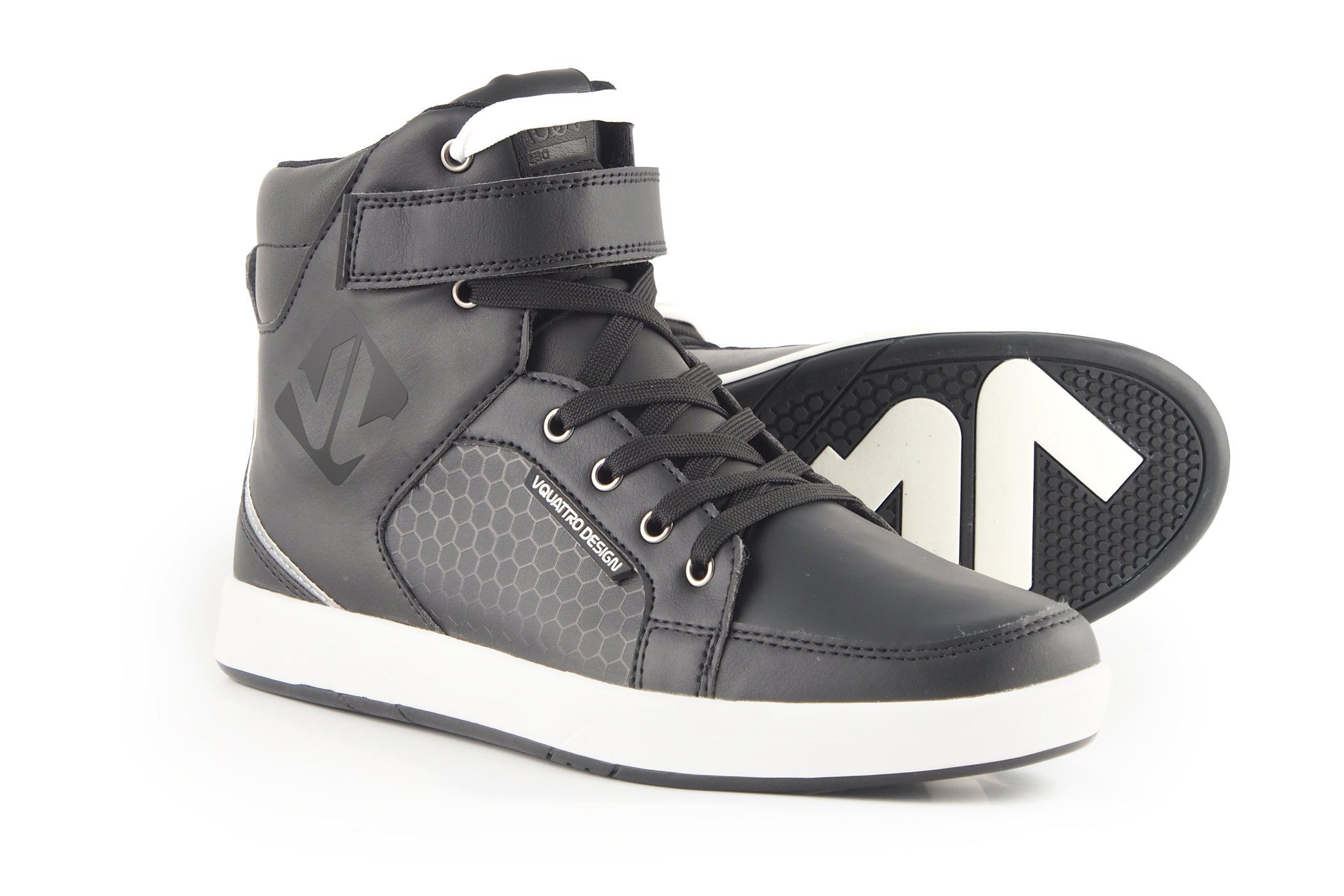 V Quattro Design - V4S-SSPV-BKW40 - Supersport Vented Schuhe Herren - Schwarz - 40 EU