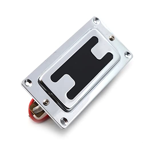 ZENGXUE Mini-Stil Zwei Linie Versiegelter Elektrischer Gutiar Bass Humbucker Pickup Hals/Bridge Pickup Chrome Humbucker Tonabnehmer Set (Color : Neck)