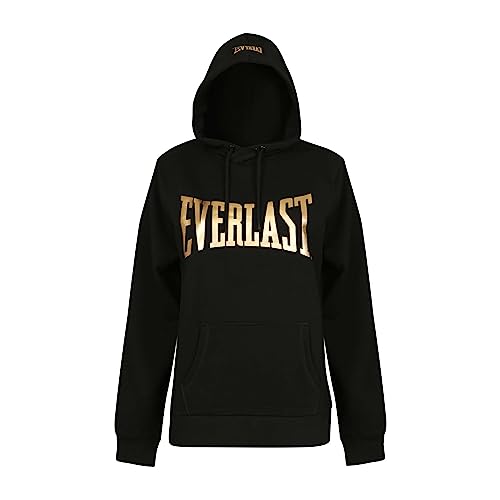 Everlast Damen Hoddie Kapuzenpullover Taylor W2, Schwarz/Gold, M