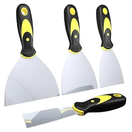 2/3/4/5 Zoll Edelstahl Kitt Messer Schaber Schaufel Farbe Werkzeuge Bau Werkzeuge Haushalt Industrielle Reinigung (Size : 2 3 4 5 inch (set))