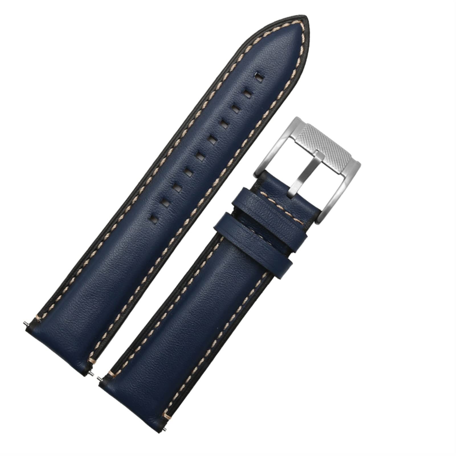 SCRUBY Schnelle Release -Genu „ -Uhrengurt für Fossilien FTW1114 4016ME3110 FS5436 24 20 2 2mm Uhrband für Huawei Pro 2 Gear S2 S3(Blue silver clasp,24mm)