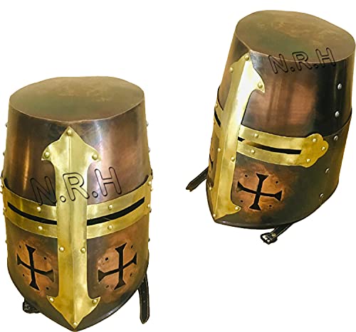 Mittelalterlicher Tempelritterhelm Larp Rüstung Römischer Ritter Kostüm Helm