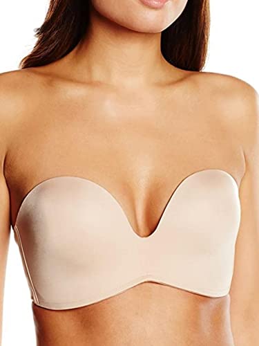 Wonderbra Damen Trägerloser BH Perfect Strapless BH Einfarbig, Beige (SKIN 1007), 70E (Herstellergröße: 32DD)