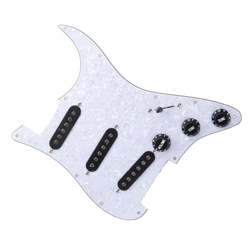 Standard-Pickguard-Tonabnehmer SSS E-Gitarren-Schlagbrett, vordere Abdeckung, Tonabnehmer, exquisite und praktische Gitarrenteile (Color : 5)