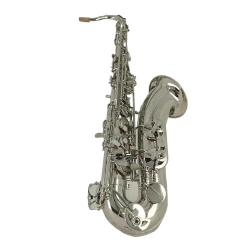 Tenorsaxophon, Geschnitztes Muster, Holzblasinstrument, Bb-Messing, Silberfarbenes Lack-Saxophon Mit Koffer Anfänger saxophon