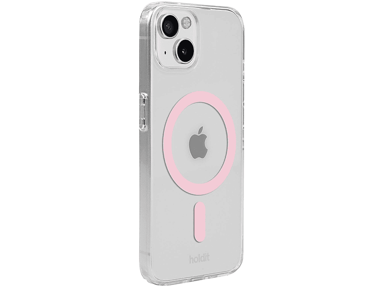 HOLDIT MagSafe Case, Backcover, Apple, iPhone 15/14/13, Pink/Transparent