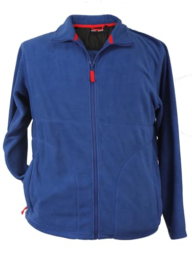 Marc & Mark Fleece Jacke ' Seefeld ' in Herrenübergrößen bis 12 XL,royal-blau, Größe:7XL