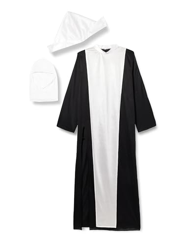 Widmann - Kostüm Nonne, Kleid, Kopfbedeckung