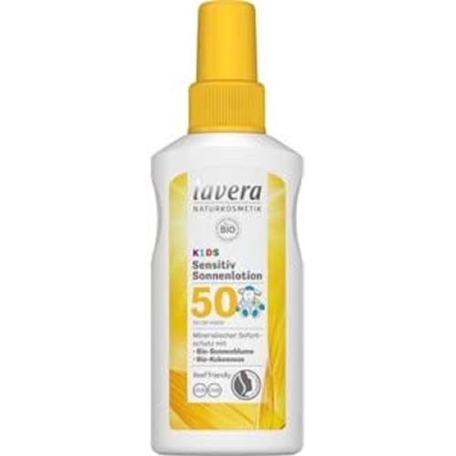 lavera Sensitiv Sonnenlotion KIDS LSF 50+ • Sonnenschutz • Lichtschutzfaktor 50 • Naturkosmetik • vegan • zertifiziert • 100 ml