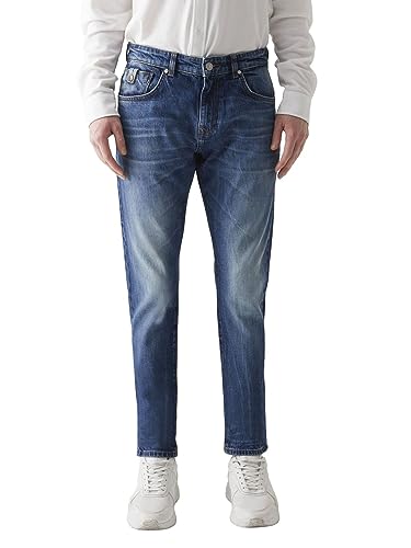 LTB Jeans Herren Jeans Joshua - Jeans Herren Schlank aus Baumwollmischung Slim Denim Mittel mit Reißverschluss Mittlere Taille - Blau