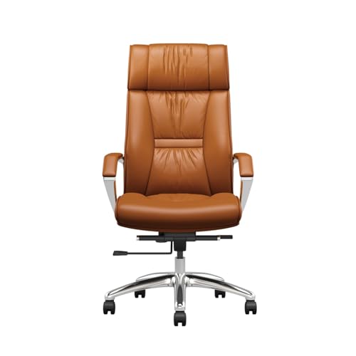 Home-Office-Stuhl - Moderner ergonomischer Computer-Schreibtischstuhl aus Leder, Executive-Home-Office-Chefstuhl, Drehstuhl, höhenverstellbar, langlebige Basis, bequemer Konferenz-Schreibtischstuhl