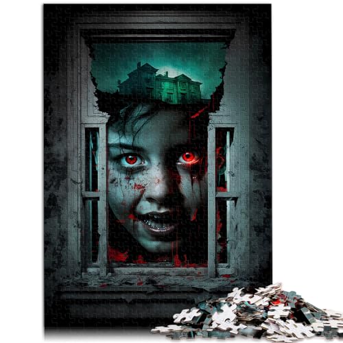 Puzzles Geschenke Spielzeug Horror-Kunst Puzzles für Erwachsene 1000 Puzzles Holzpuzzle Lernpuzzle Familienspiel Stressabbau Schwieriges Herausforderungspuzzle （50x75cm）