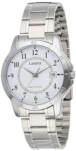 Casio Herren Analog Quarz (Japanisch) Uhr mit Edelstahl Armband MTP-V004D-7B